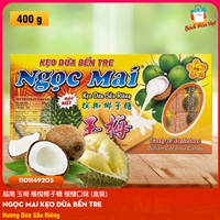 Kẹo Dừa Bến Tre Hiệu NGỌC MAI Vị Sầu Riêng (Hộp 400g)